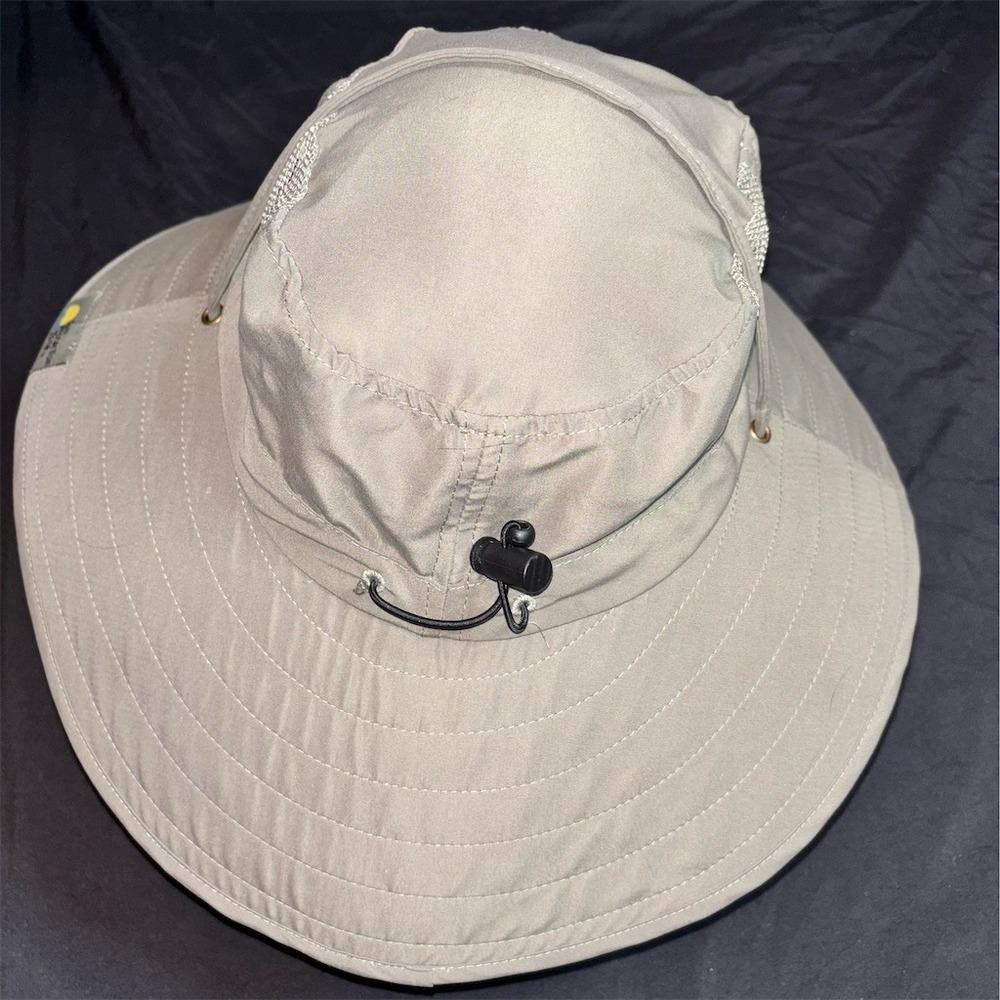 Sun Protection Zone Wide Brim Sun Hat Unisex One Size Gray UPF 50+ Chin